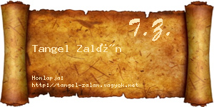 Tangel Zalán névjegykártya